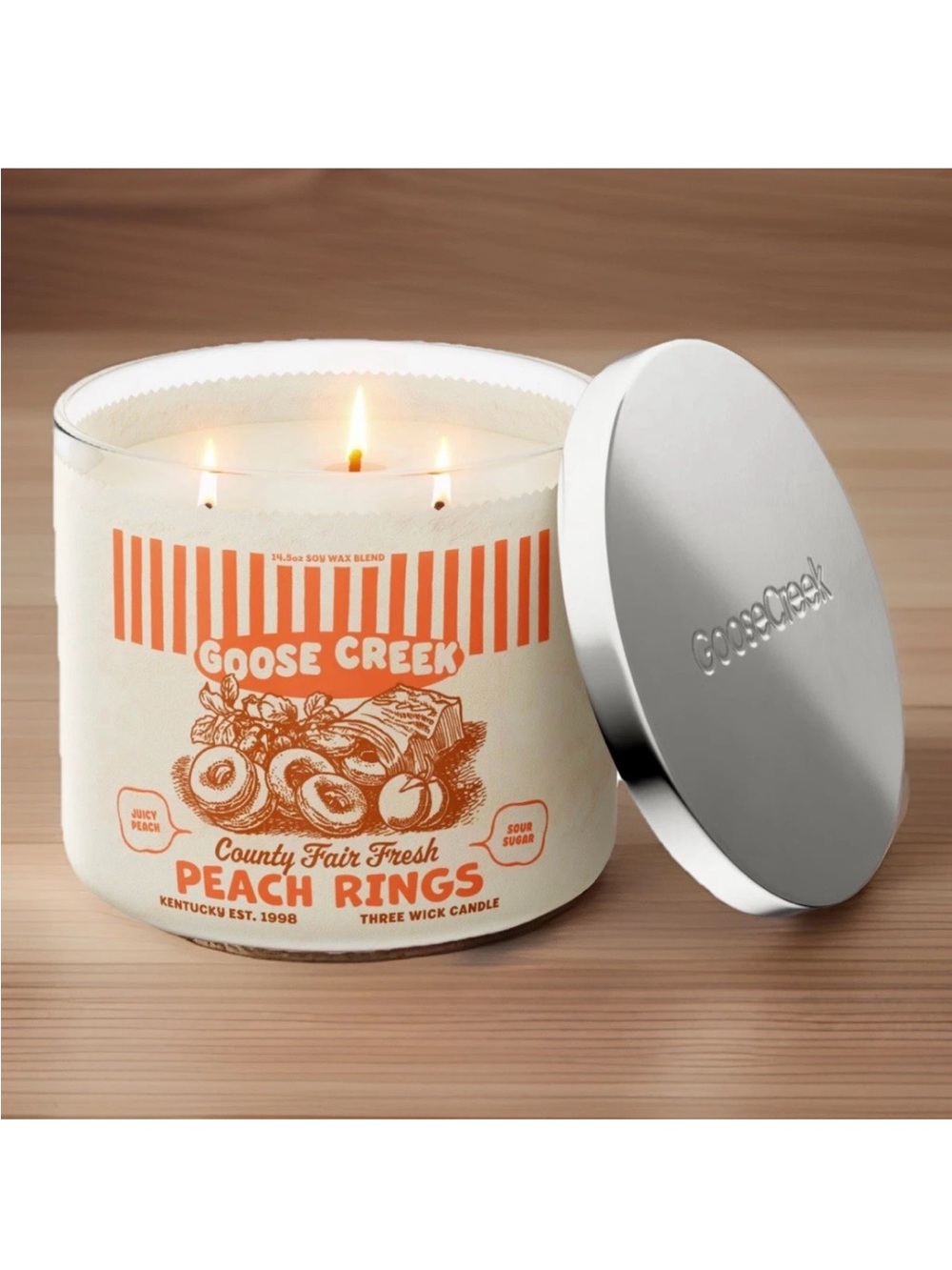 Goose Creek 3-Wick Candle- Peach Rings (14.5 oz)